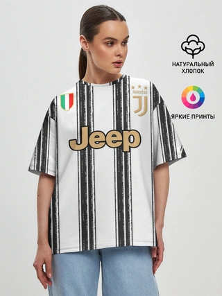 Женская футболка оверсайз / Juventus home 20-21