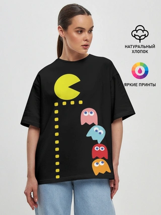 Женская футболка оверсайз / Pac-man