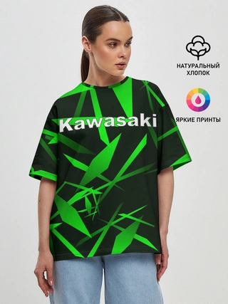 Женская футболка оверсайз / Kawasaki