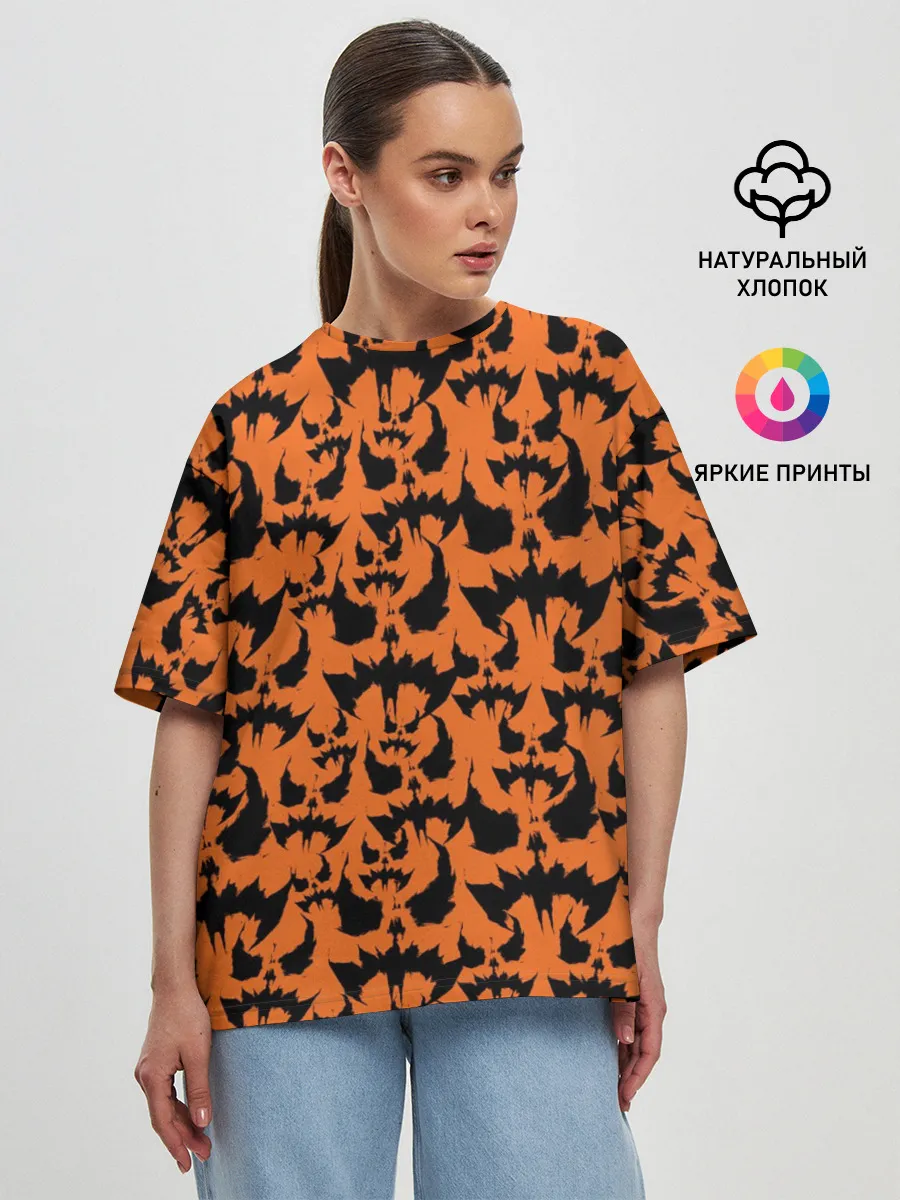 Женская футболка оверсайз / Scarecrow pattern