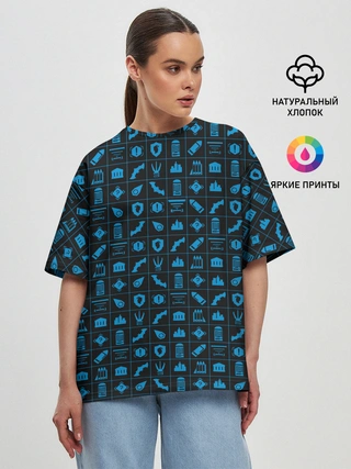 Женская футболка оверсайз / Batman pattern