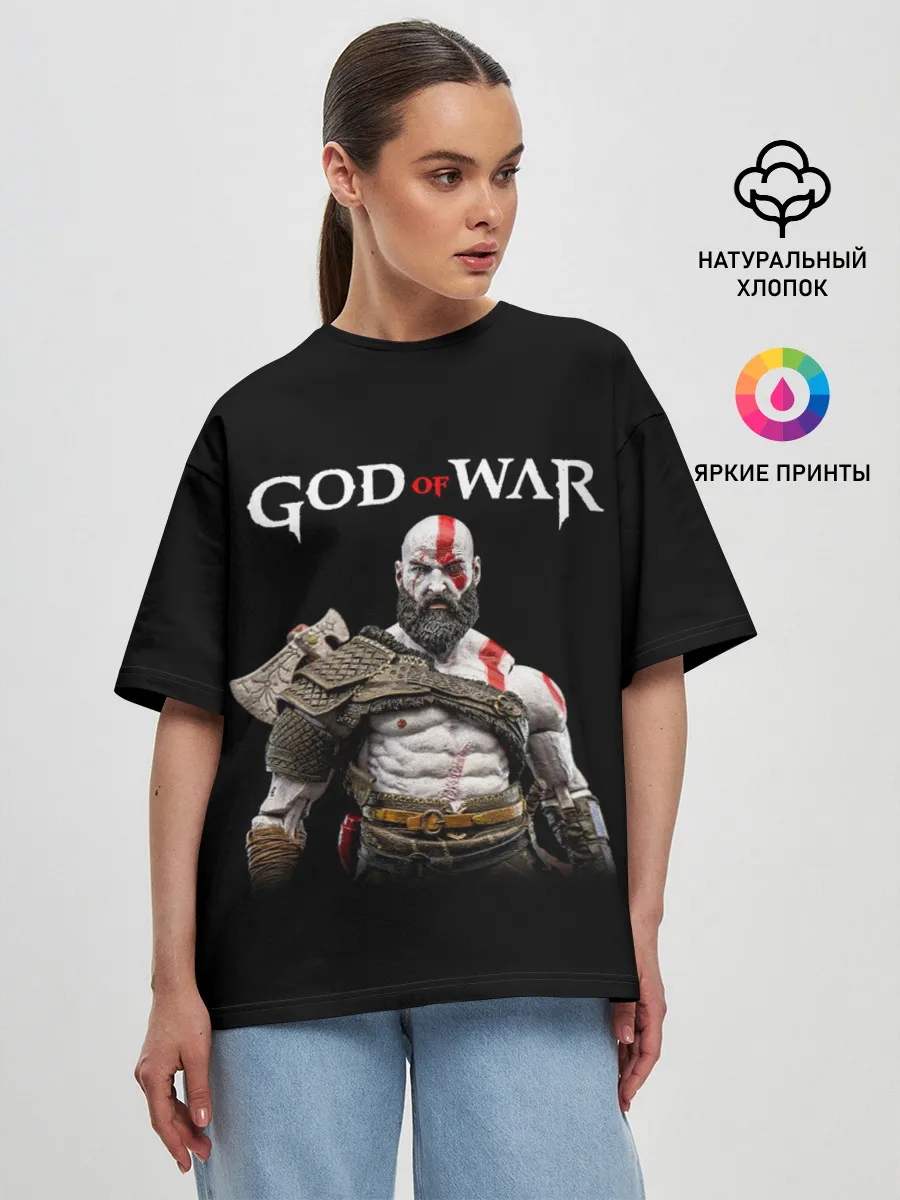 Женская футболка оверсайз / God of War