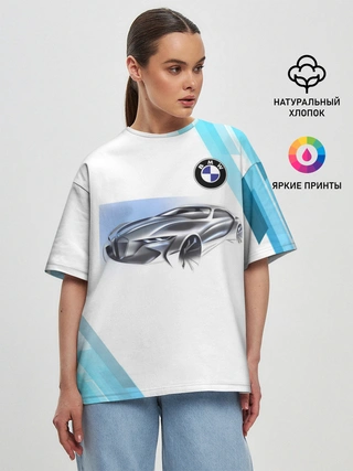 Женская футболка оверсайз / BMW