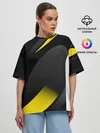 Женская футболка оверсайз / SPORT WEAR YELLOW