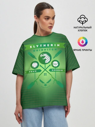 Женская футболка оверсайз / Slytherin Quidditch Team