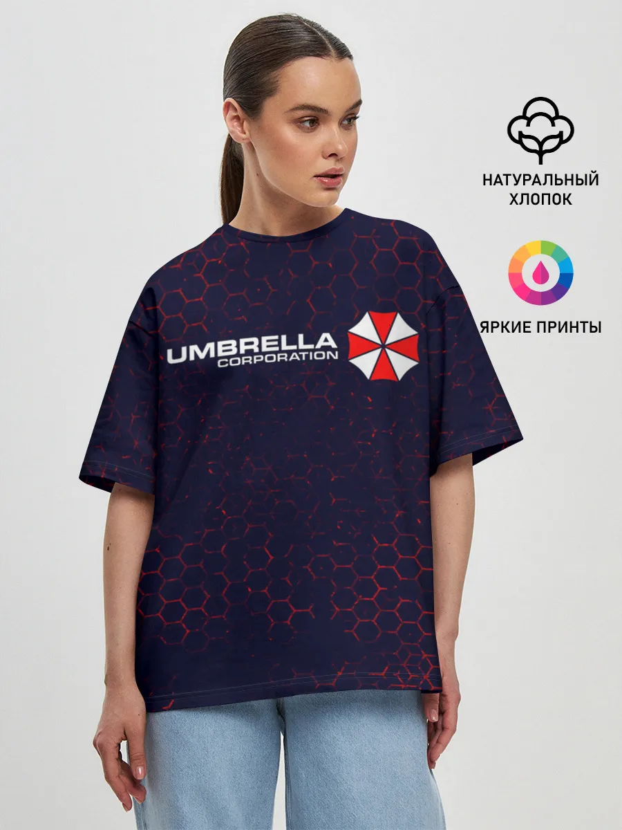 Женская футболка оверсайз / UMBRELLA CORP / АМБРЕЛЛА