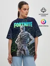 Женская футболка оверсайз / Fortnite Skull Trooper