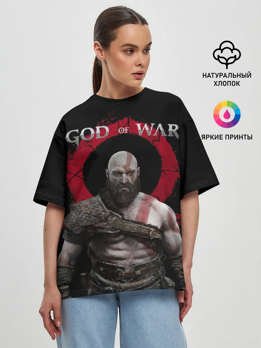 Женская футболка оверсайз / God of War