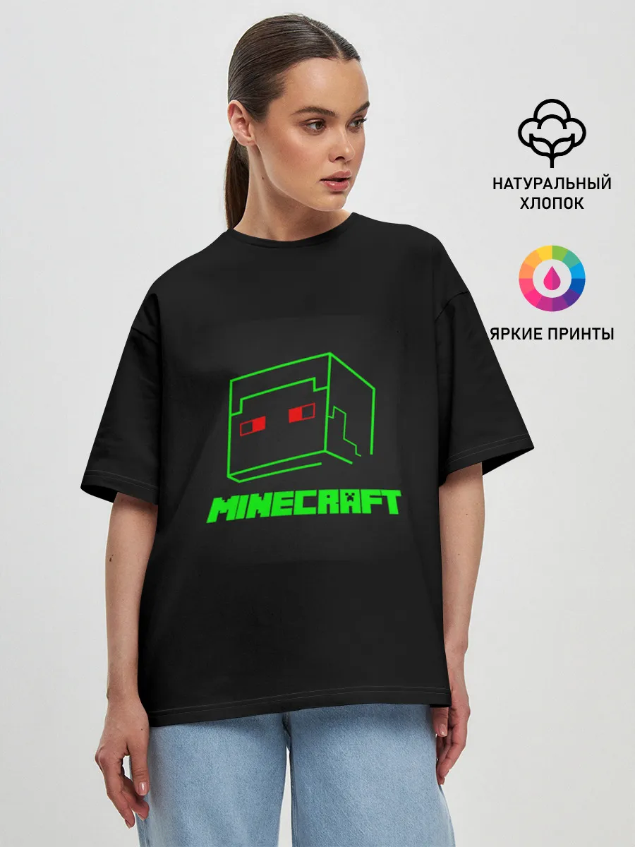 Женская футболка оверсайз / minecraft