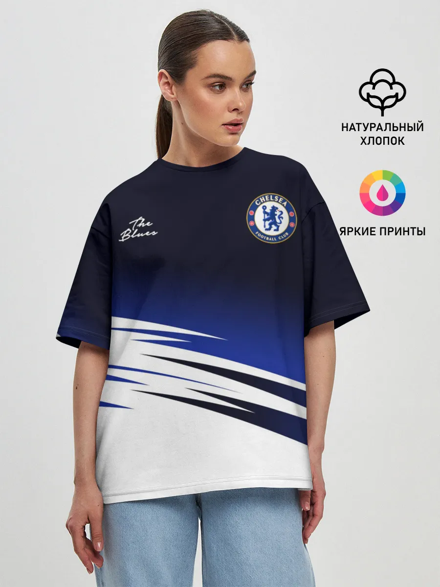 Женская футболка оверсайз / CHELSEA разминочная 19/20