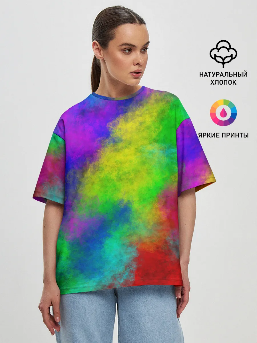 Женская футболка оверсайз / Multicolored