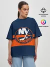 Женская футболка оверсайз / NY ISLANDERS NHL