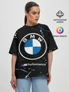 Женская футболка оверсайз / BMW / БМВ