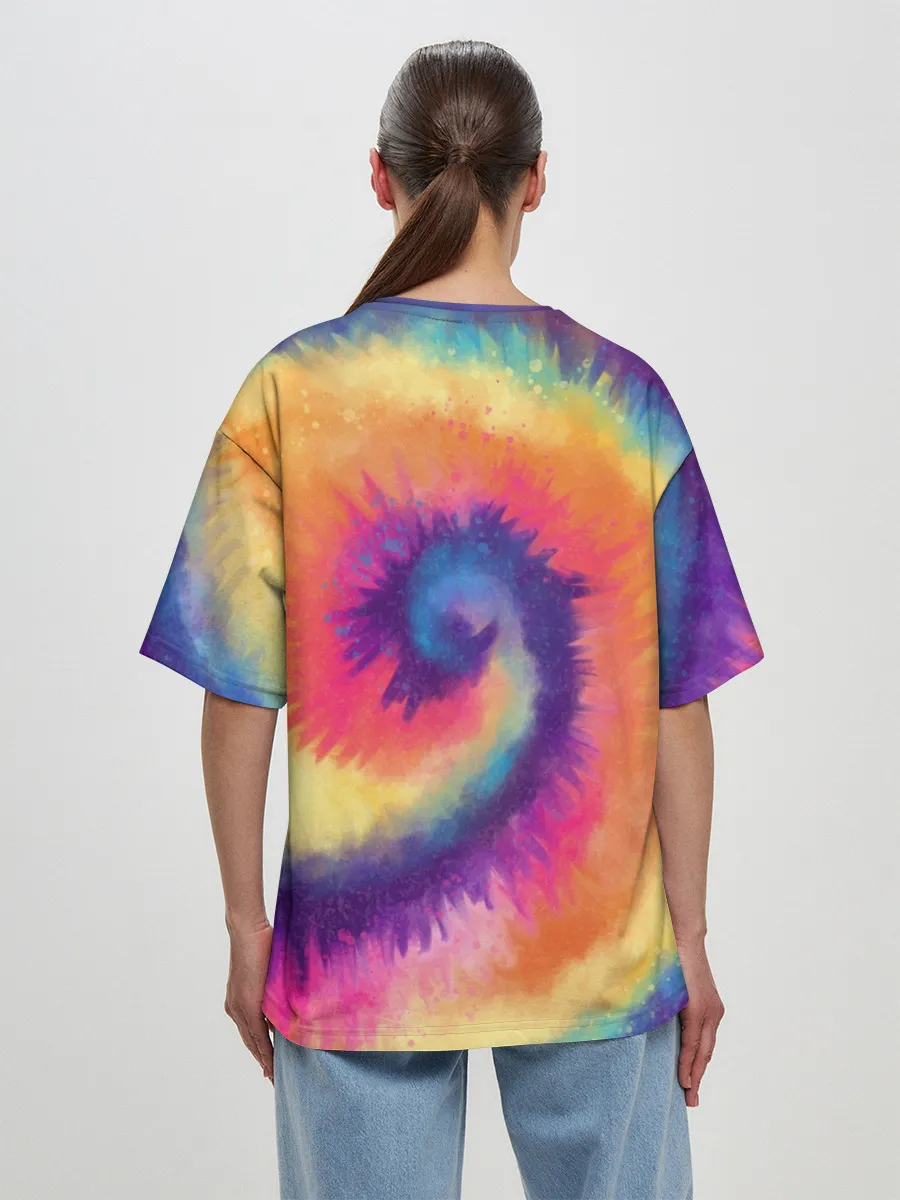 Женская футболка оверсайз / TIE-DYE MULTICOLOR