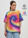 Женская футболка оверсайз / TIE-DYE MULTICOLOR