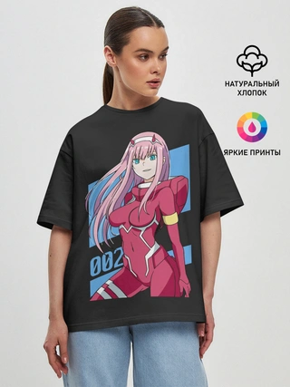 Женская футболка оверсайз / Zero Two in costume