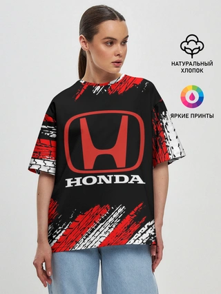 Женская футболка оверсайз / HONDA.