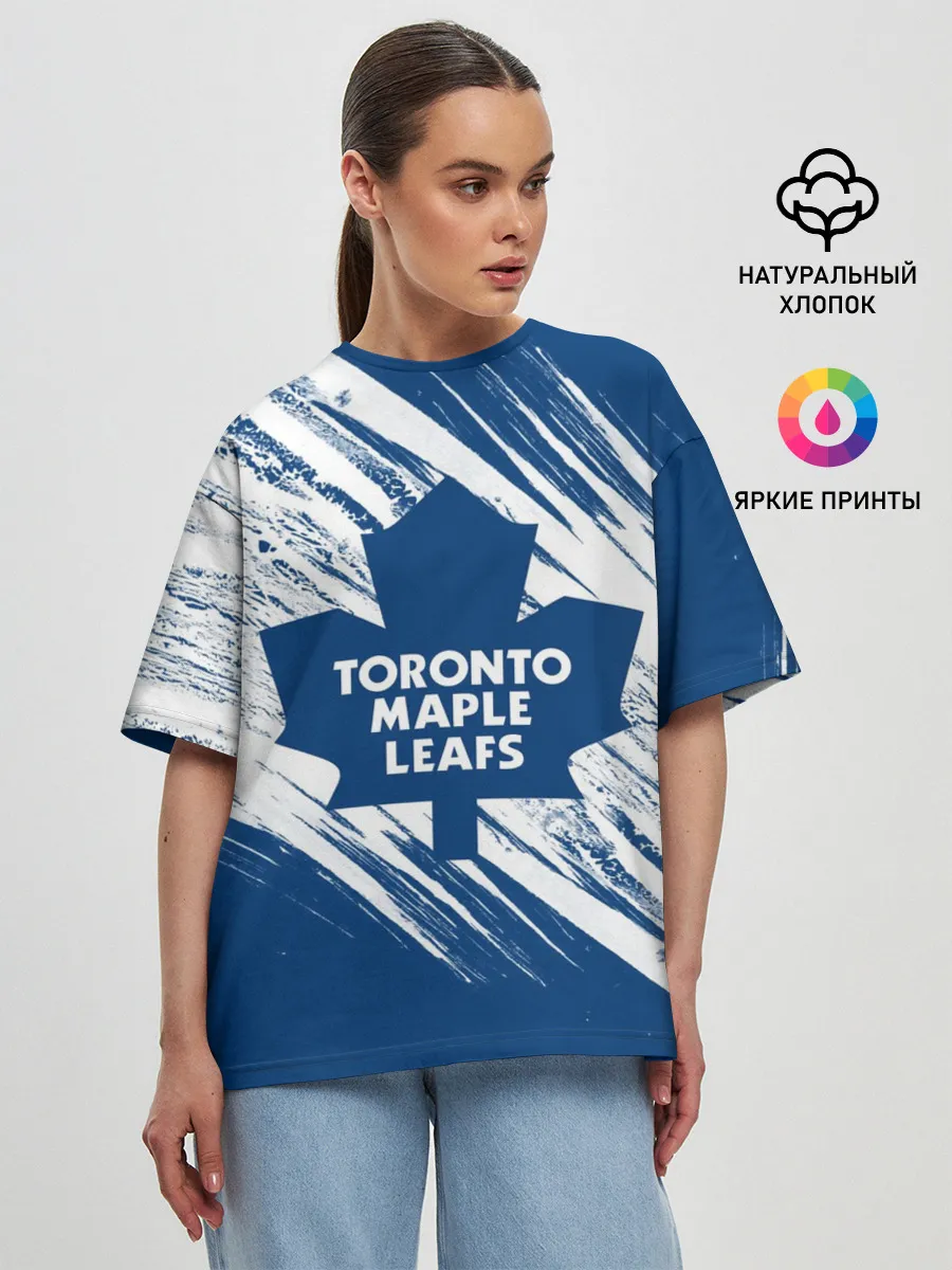 Женская футболка оверсайз / Toronto Maple Leafs,