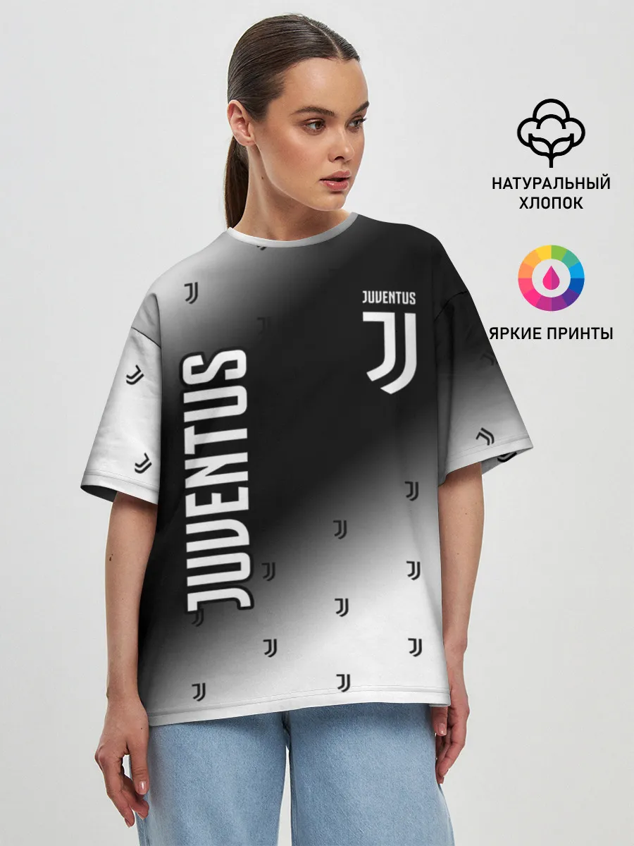 Женская футболка оверсайз / JUVENTUS / ЮВЕНТУС