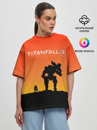 Женская футболка оверсайз / TITANFALL 2