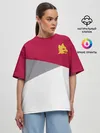 Женская футболка оверсайз / AS Roma | Red Design 21/22