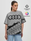 Женская футболка оверсайз / AUDI / АУДИ