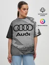 Женская футболка оверсайз / AUDI / АУДИ