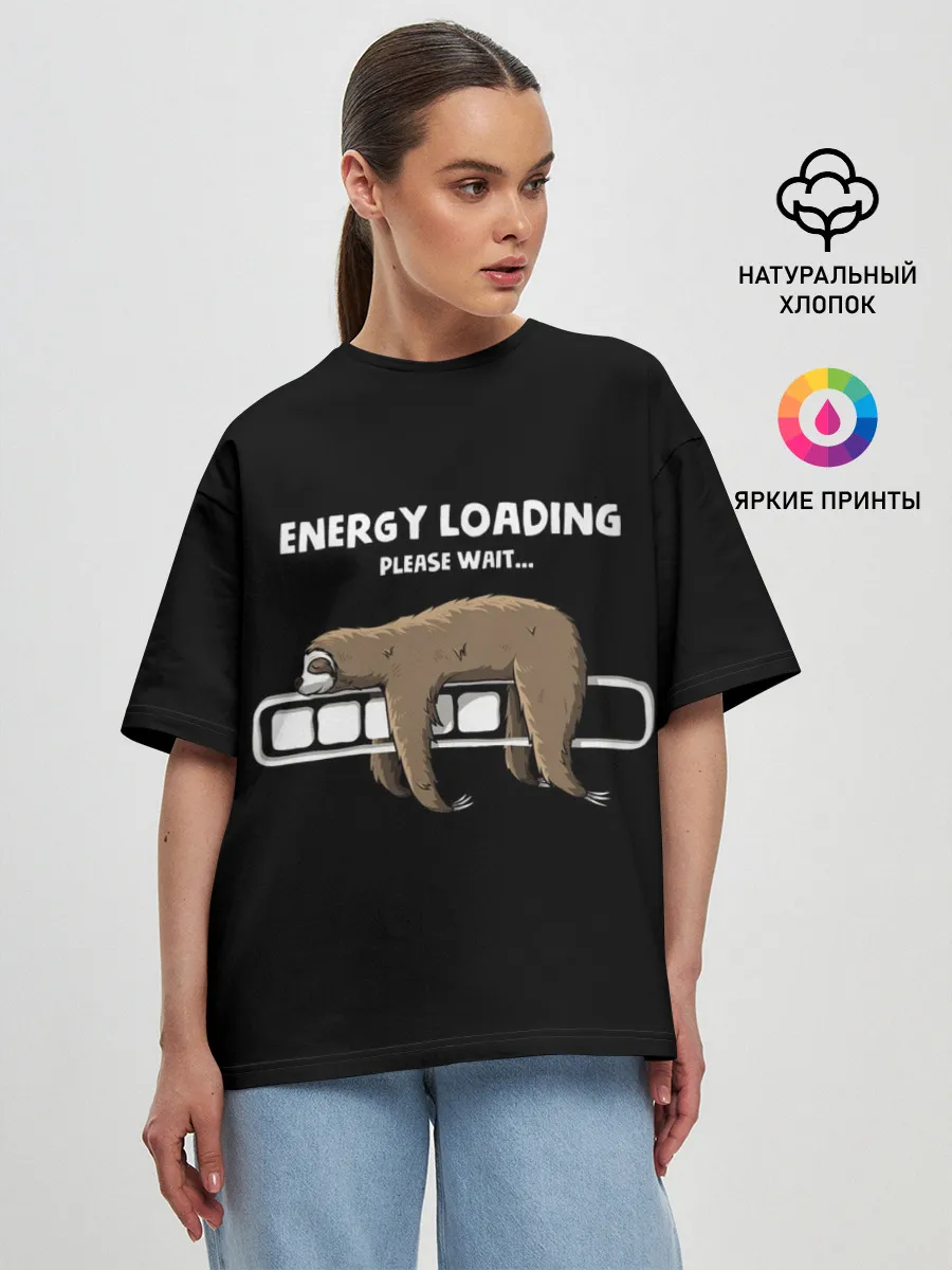 Женская футболка оверсайз / ENERGY LOADING