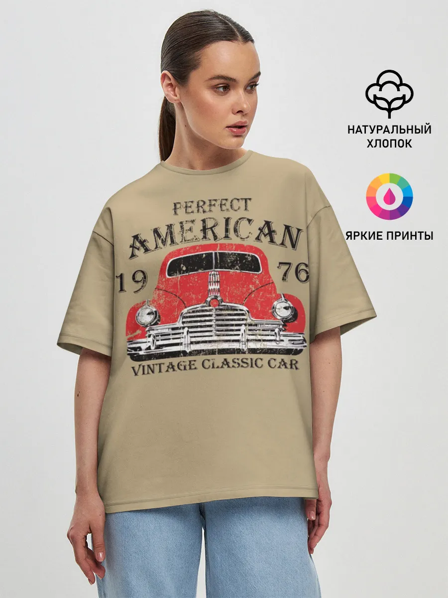 Женская футболка оверсайз / AMERICAN CAR