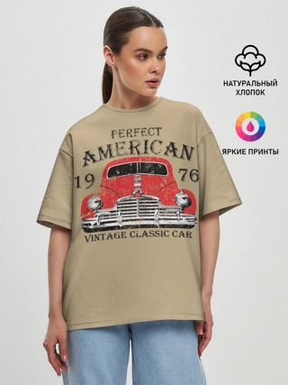 Женская футболка оверсайз / AMERICAN CAR