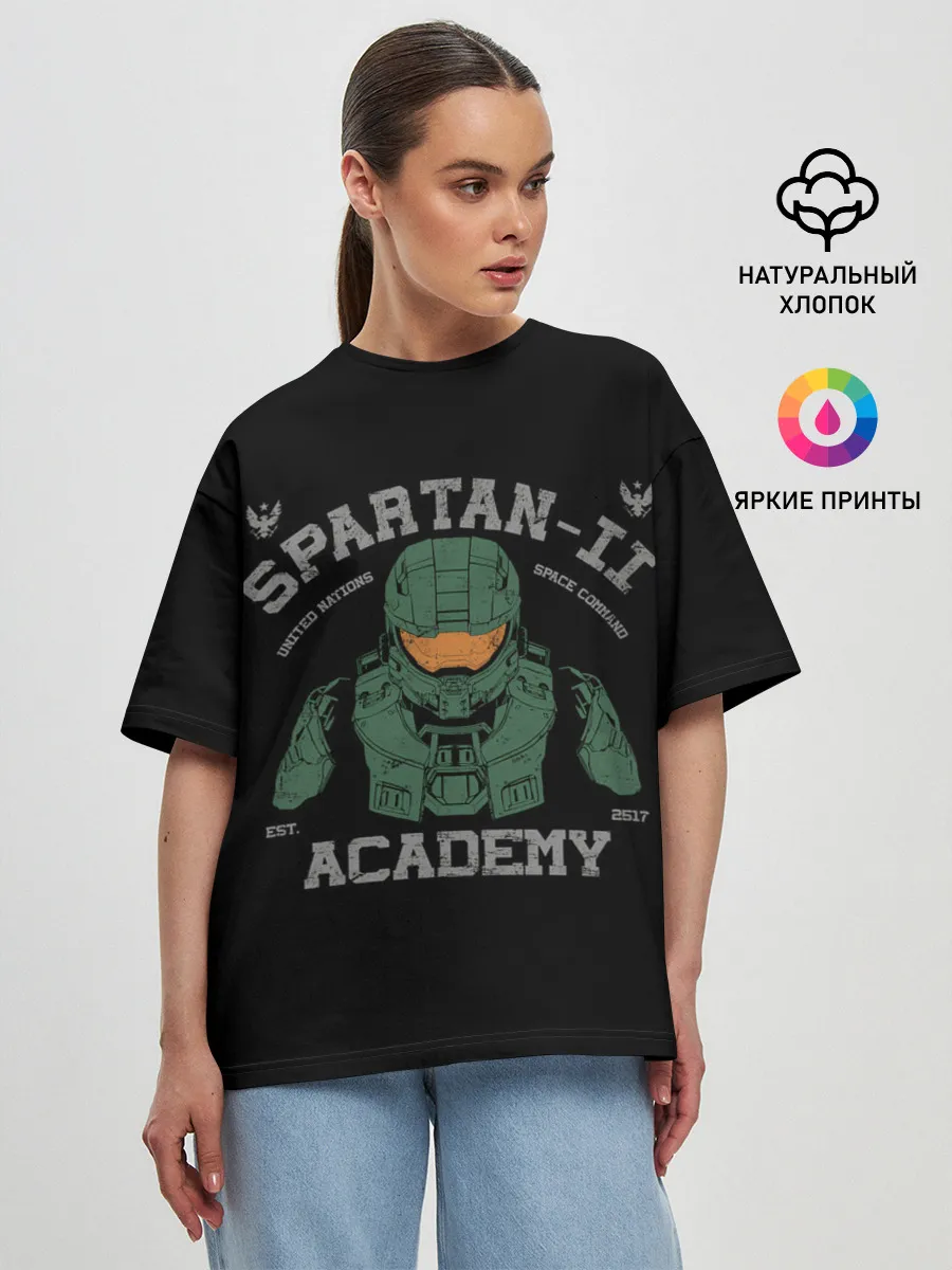 Женская футболка оверсайз / Spartan - 2 Academy