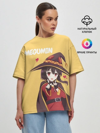 Женская футболка оверсайз / Megumin ноу ноу