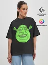 Женская футболка оверсайз / Shreks Face