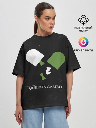 Женская футболка оверсайз / Qweens gambit