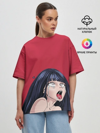 Женская футболка оверсайз / ХИНАТА АХЕГАО | AHEGAO