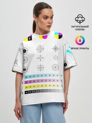 Женская футболка оверсайз / CMYK