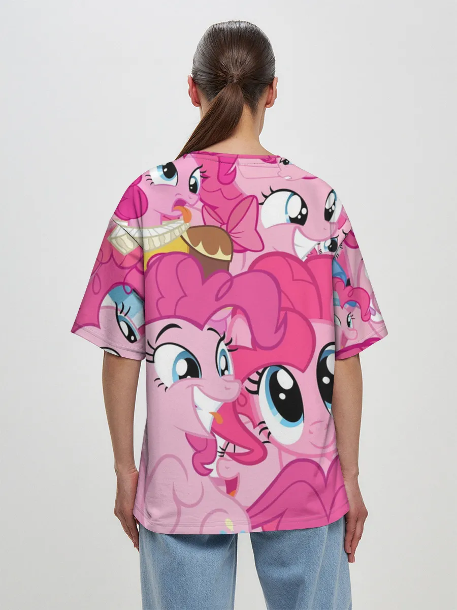 Женская футболка оверсайз / Pinkie Pie pattern