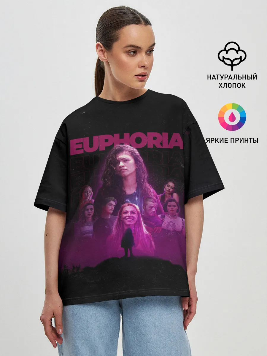 Женская футболка оверсайз / Euphoria team