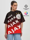 Женская футболка оверсайз / FC AJAX AMSTERDAM / ФК АЯКС