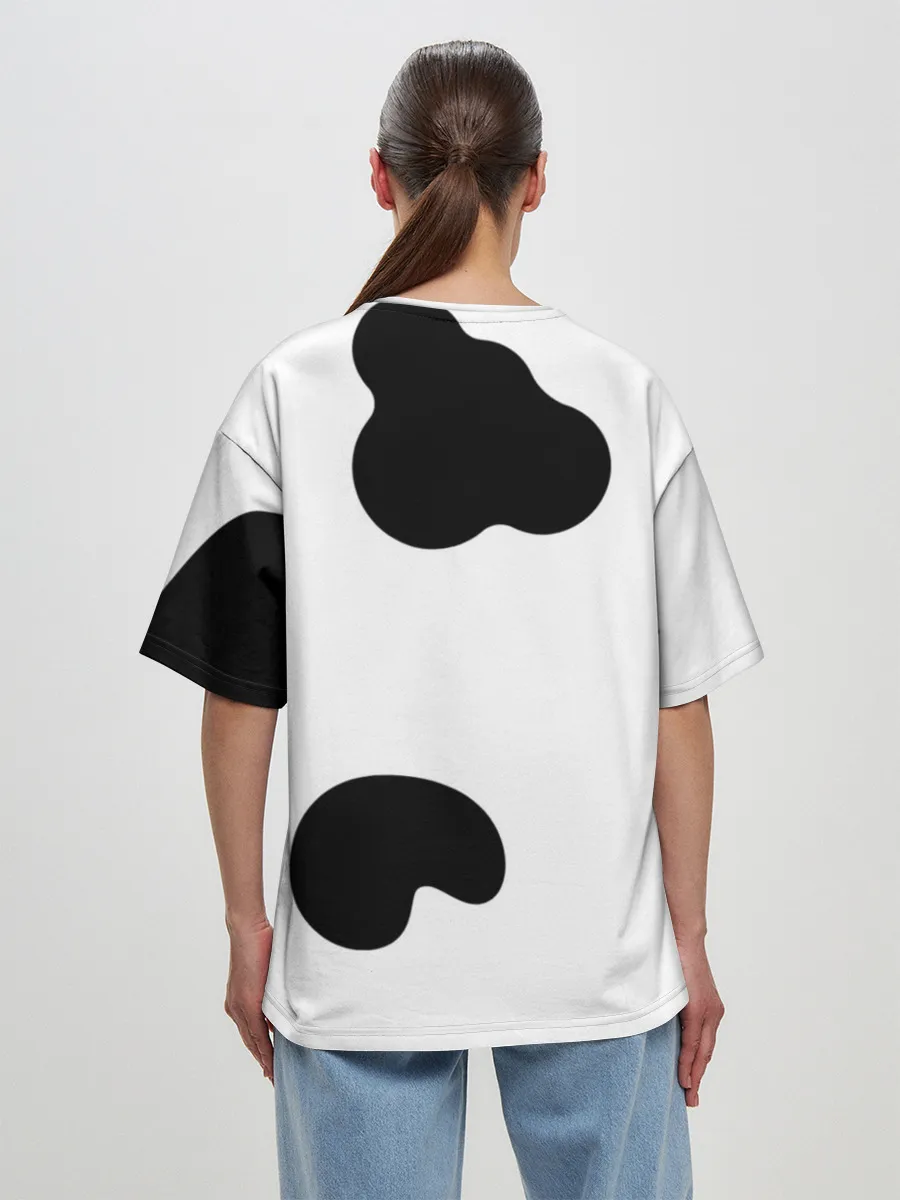 Женская футболка оверсайз / Cow print