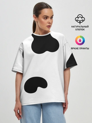 Женская футболка оверсайз / Cow print