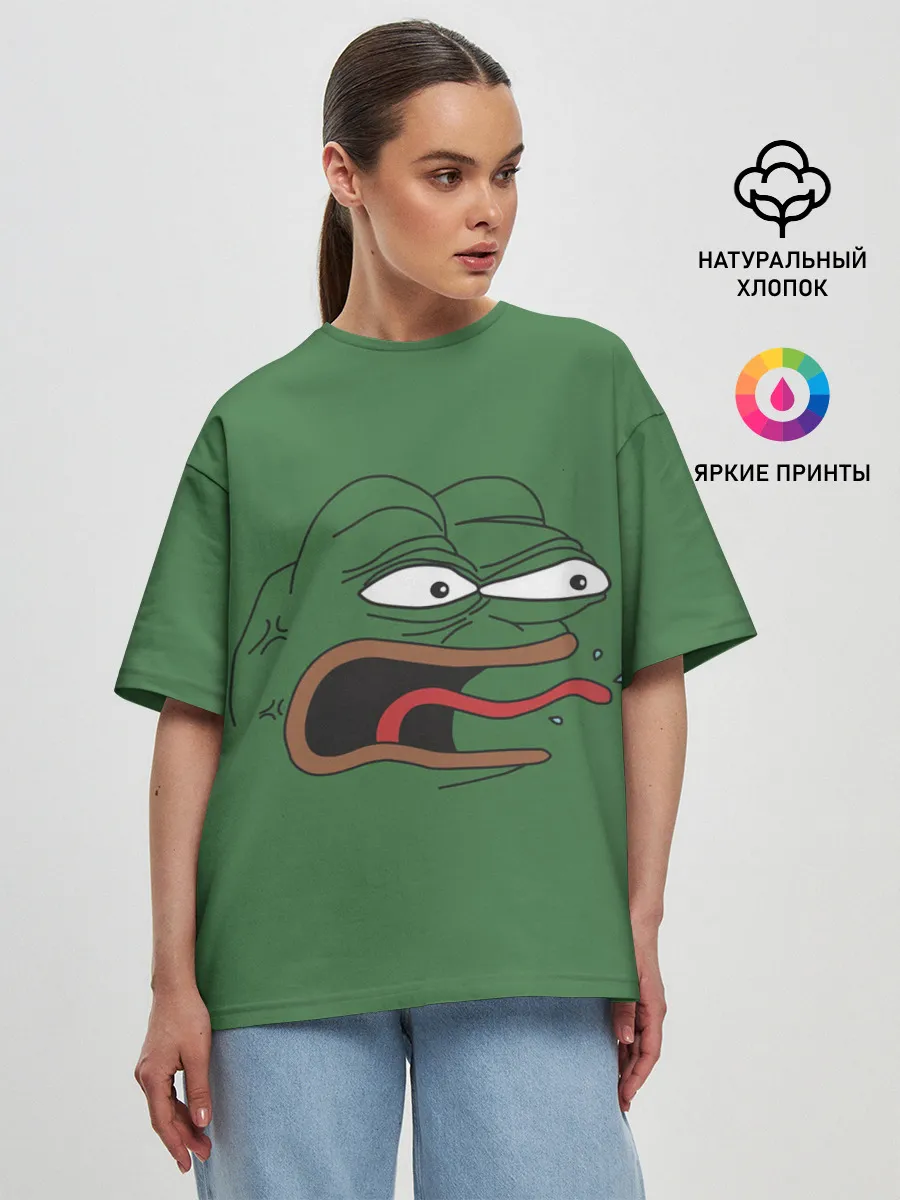 Женская футболка оверсайз / Pepe skin