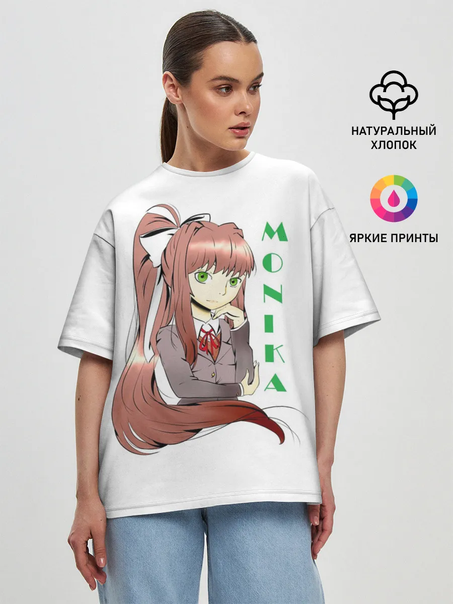 Женская футболка оверсайз / Doki Doki MONIKA