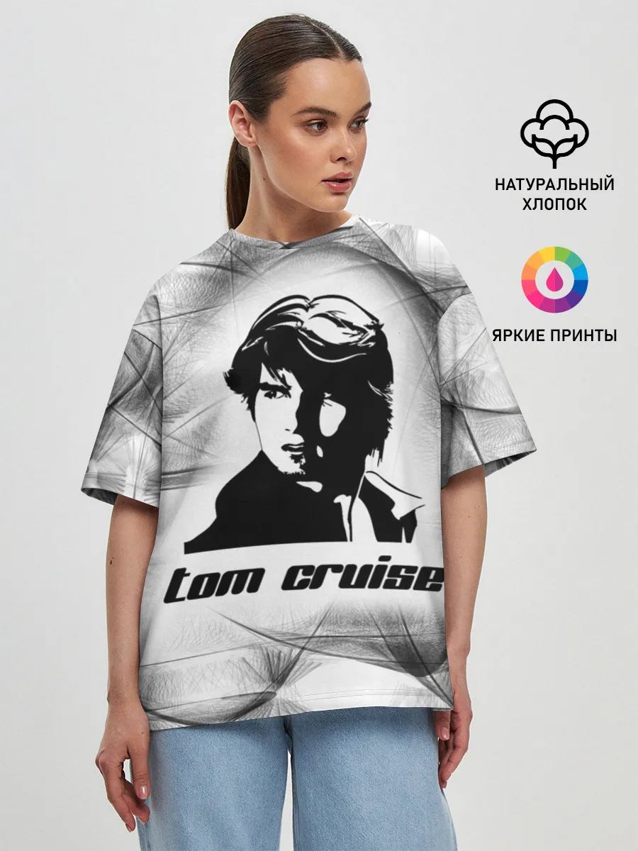 Женская футболка оверсайз / Tom Cruise (famous actor)