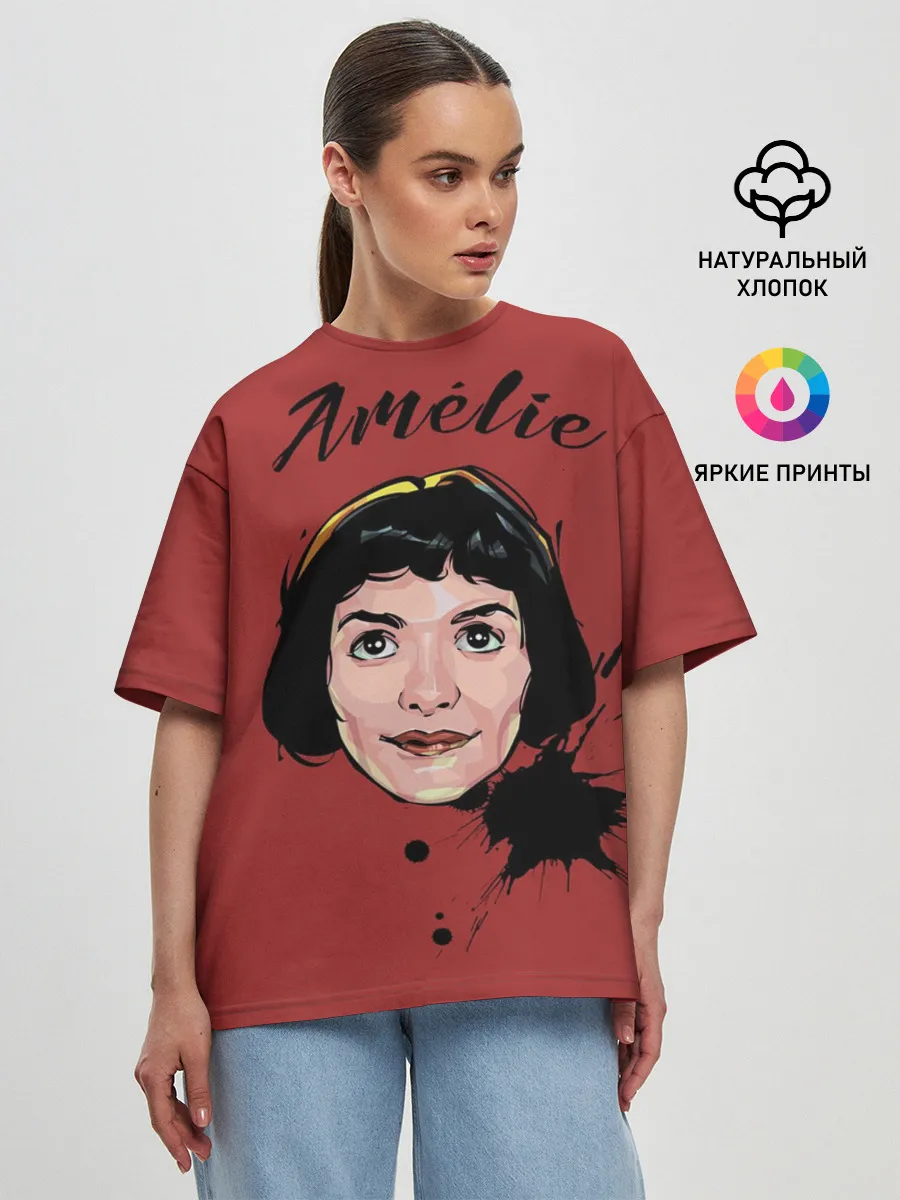 Женская футболка оверсайз / amelie art