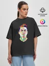 Женская футболка оверсайз / Paulo Dybala Pop Art