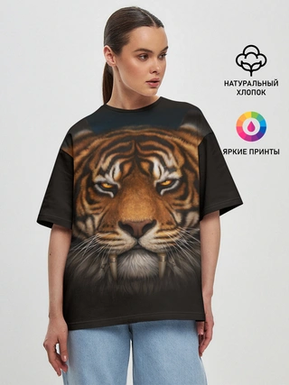 Женская футболка оверсайз / TIGER