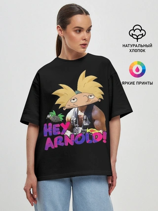 Женская футболка оверсайз / Hey Arnold (Predator)