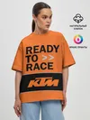 Женская футболка оверсайз / KTM | READY TO RACE (Z)