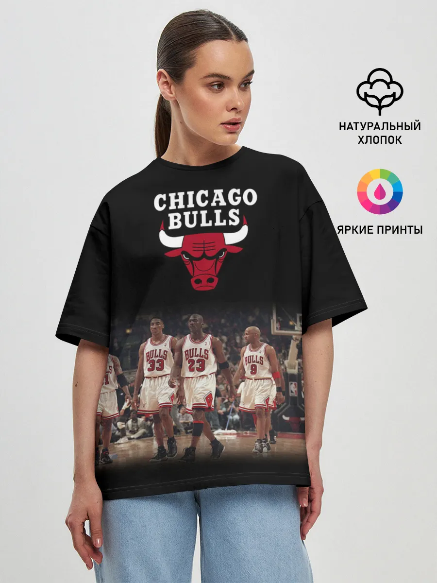 Женская футболка оверсайз / CHICAGO BULLS [3]